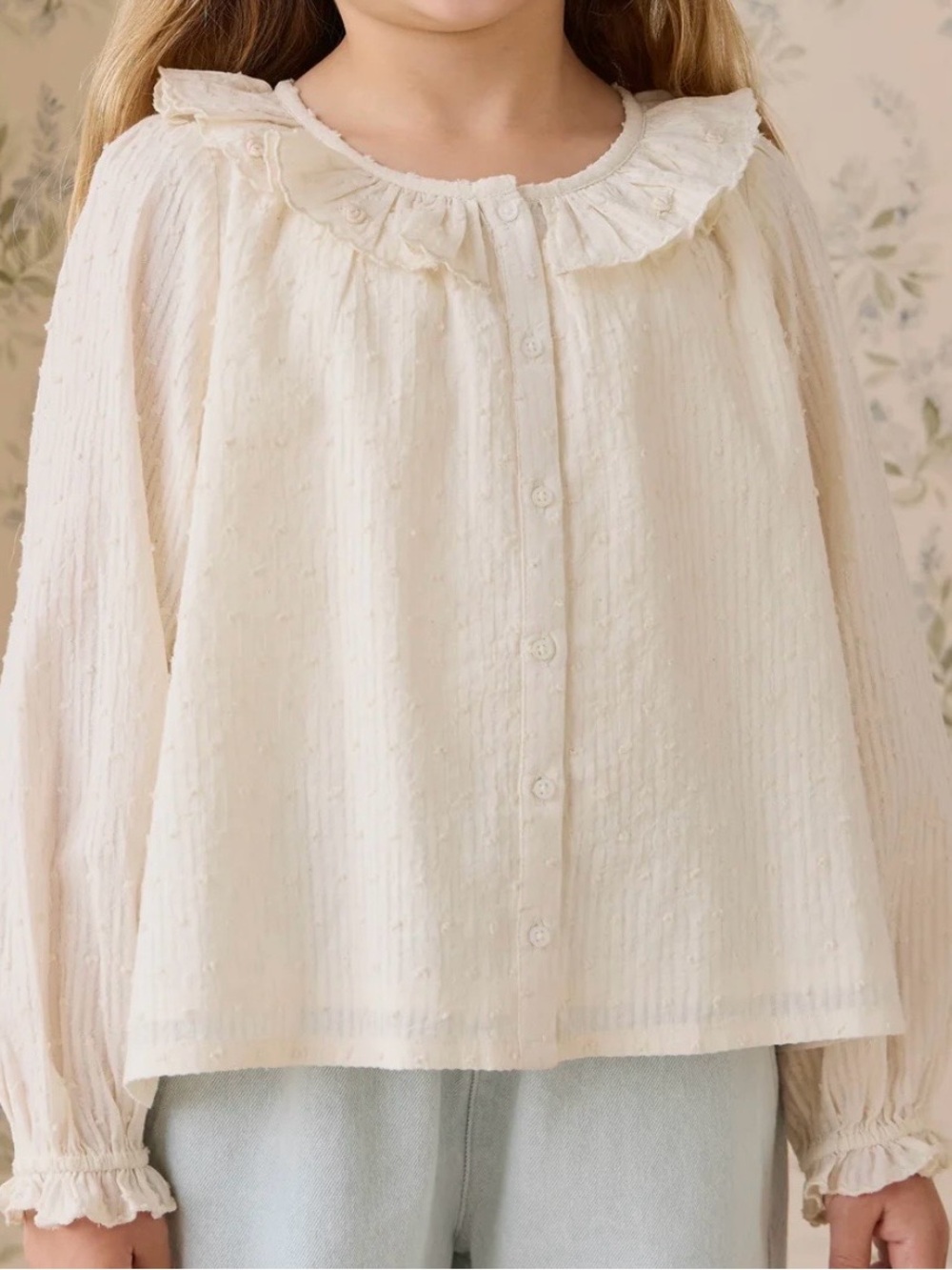 Jamie Kay organic cotton Cecile top in parchment sz 5 NWT